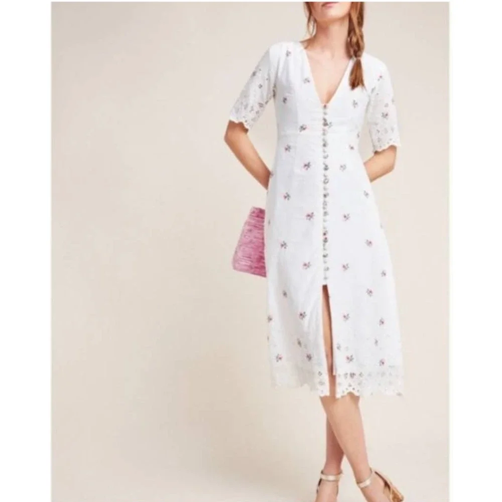 Yumi Kim Provence Embroidered Floral Midi Dress